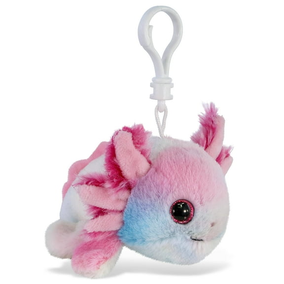Puzzled Axolotl Big Eye Keychain Stuffed Animal - Super Soft Keychain for Backpack, Handbag, Purse, Cute Stuffed Animal Keychain Plush Bag Charm, Perfect Plush Keychain for Purse and Bag - 4 Inches