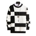 thumbnail image 4 of Suéter suéter otoño e invierno Nueva moda casual color a juego cuello redondo hombres, 4 of 5