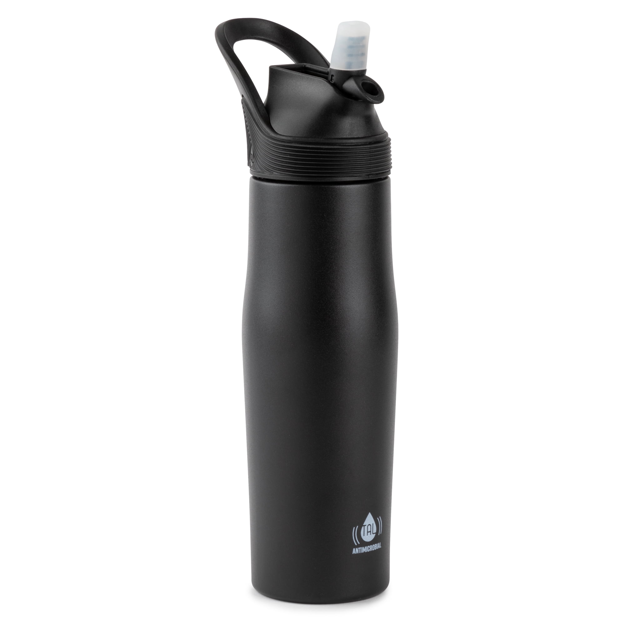TAL Stainless Steel Antimicrobial Tumbler Water Bottle 20 fl oz, Black