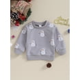 thumbnail image 2 of GXFC Baby Girls Boy Christmas Sweatshirt Clothes 6M 1T 2T 3T Toddler Long Sleeve Snowman Print Holiday Party Pullovers Tops Christmas-themed Clothing for Kids Boy Girls, 2 of 7