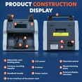 thumbnail image 4 of Trendix XD-500 Money Counter Machine with UV/MG/IR/HLF/DBL/SIZE Counterfeit Detection Bill Counter, Mixed Denomination Cash Counter for USD & Euro with LCD Display, 1500 Bills/Min, 4 of 6