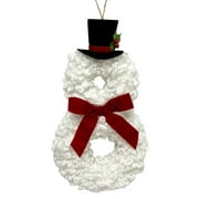 Holiday Time White Loopy Yarn Snowman Wall Decor, 18"