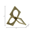 thumbnail image 5 of Geometric Linked Square Sculpture for Home and Bathroom Decor - Metal Decorative Object for Living Room, Office, or Coffee Table - Figurine Accent Display for Shelf Display - 6", Gold & Metallic, 5 of 13