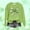 Shirts-276Green, variant on LEKWK Womens Tops Casual Ribbon Graphic Graphic Sweatshirts Long Sleeve Sweatshirts Light Green Shamrock Pattern Bow Sweaters