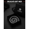thumbnail image 2 of FaithHeart Cuban Link Chain Necklace for Men Stainless Steel Silver Jewelry Gift with Card To My Son Birthday Christmas Graduation 6mm 20" Fathers Day Gift for Dad, 2 of 6