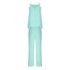 thumbnail image 4 of Ichuanyi liquidación de verano moda mujer hebilla de metal esling puro color sin mangas blusas de cuello redondo camisas tops puro color elástico cintura ancha de pantalones de piernas anchas juegos ICHUANYI WER202308210210, 4 of 6