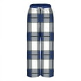thumbnail image 4 of Stamzod Lounge Pajama Pants Women Fashion Plaid Elastic Waist Fleece Pajamas with Pocket Casual Sleepwear Pants for Women Navy B S, 4 of 4