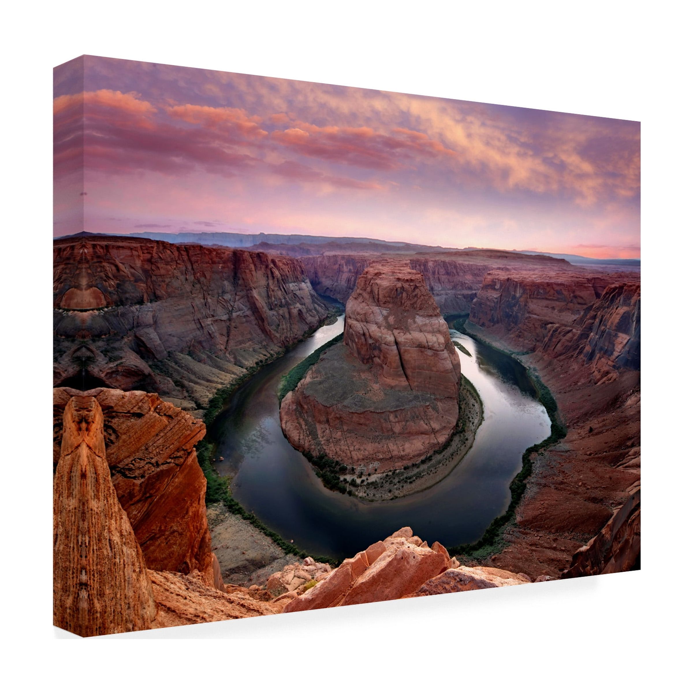 Trademark Fine Art 'Horseshoe Bend Dusk' Canvas Art by Mike Jones Photo