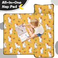 thumbnail image 4 of Red and White Cat and Bird Teens Toddler Nap Mat with Pillow, Sleeping Mat Bag for Preschool Daycare 50"x20", 4 of 6