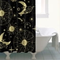 thumbnail image 4 of Gothic Shower Curtain Set - Dark Celestial Moon & Star Print, Mystical Cosmic Bath Decor, Waterproof Polyester 72"Wx72"L, Goth Aesthetic Gift, 4 of 5
