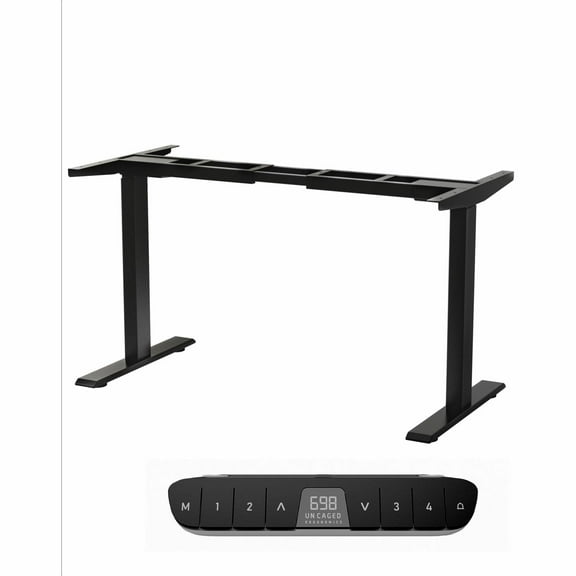 Rise Up Dual Motor Desk Legs | Electric Adjustable Frame for Sit Stand Desk Conversion and Ergonomic Office Setups
