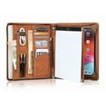 thumbnail image 2 of AZXCG Portfolio Business Folder Padfolio, Folder with Letter Size (A4) Paper Notepad Writing Pad,Zippered Travel Organizer, Vegan Leather Business Carrying Case for iPad Pro 12.9（2018/2020/2021）, 2 of 8