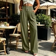thumbnail image 5 of BUIGTTKLOP Women Wide Leg Dress Pants 2026 High Waisted Button Pleated Business Casual Trousers Office Work Palazzo Pants, 5 of 6