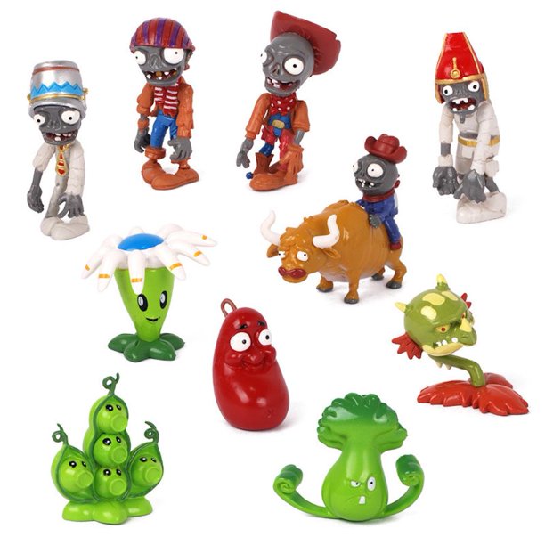 Colección de juguetes Plants vs Zombies Peashooter x10