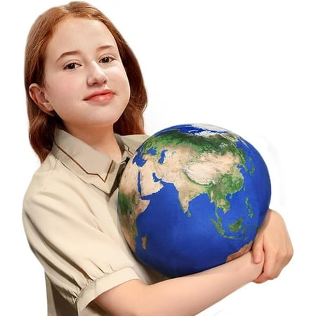 Ultra-ealistic 3D Planet,Moon,Earth,The Sun,Pillow Plush Toys,for Kids Teens Adults, for Teachers and Parents, Educational Toy Learning, 10.6 in (The Earth)