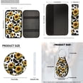 thumbnail image 7 of KUIFORTI Sunflower Cow Print Auto Seat Covers 14 Pack with Car Steering Wheel Cover Auto Center Console Pad Auto Seat Belt Cover Car Headrest Covers for Cars Sedans and SUVs, 7 of 7