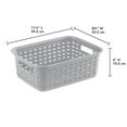 thumbnail image 2 of 6031268 STORGE BIN PLST GRY 4""H Sterilite 4 in. H X 8.75 in. W X 11.5 in. D Storage Bin (Pack of 8), 2 of 7