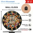 thumbnail image 3 of Colorful Patchwork Wall Clock Unique Design 10-Inch Silent Wooden Wall Clock, Battery Operated (AA Batteries Not Included), Artistic Home Decor, 3 of 7
