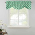thumbnail image 5 of Tie Up Valance for Windows Dark Green Buffalo Check Plaid Curtains Valances Rod Pocket Valance Window Treatments Farmhouse Style Balloon Curtains for Kitchen Living Room Bedroom Bathroom 42x12 Inch, 5 of 9
