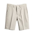 thumbnail image 3 of Pantalones cortos para hombre Pantalones cortos planos de pierna recta Pantalones holgados de color puro Pantalones cortos de moda coreanos de verano Caqui 32, 3 of 8