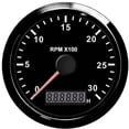 thumbnail image 1 of Boat Tachometer Engine Stainless Steel Bezel Hour Meter LCD Display With M16 M18 Sensor For Car Motorcycle 3k 4k 8k RPM ,Easy to Calibrate, 1 of 7
