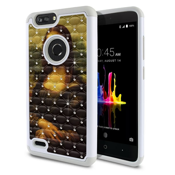 Fincibo Hybrid Bling Sparkle Cover Case For Zte Blade Z Max Z982 Mona Lisa Leonardo Da Vinci Walmart Com Walmart Com