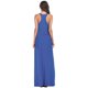 thumbnail image 2 of Vestido de las mujeres Solid cuello redondo sin mangas Racer Back cintura alta bolsillos plisados ​​ Abanopi Azul S, 2 of 6