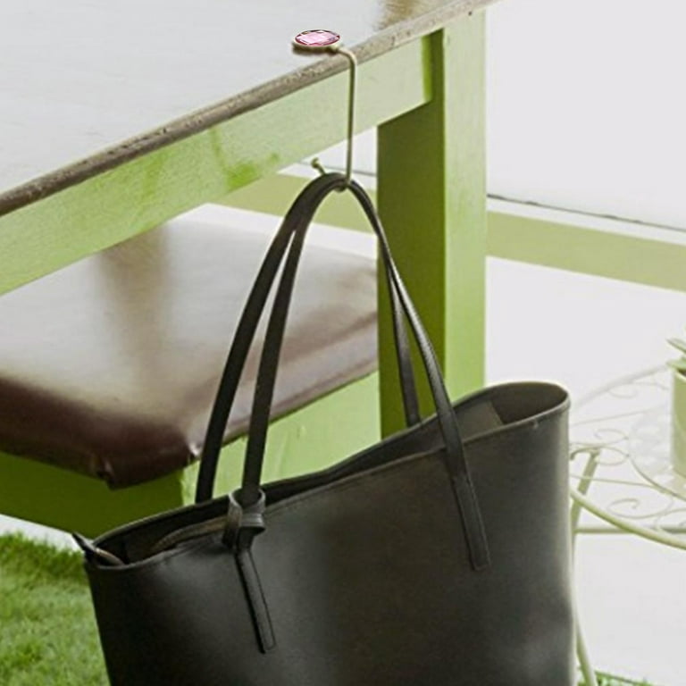 Travelwant Purse Hook Long Handbag Hanger for Table Desk, Creatiee Portable  Bag Holder Under Counter Handbags Hook for Women Girl