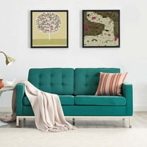 Modway Loft Upholstered Fabric Loveseat in Teal