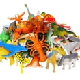 thumbnail image 1 of Lomimos 60 Piezas Mini Figuras de Animales Juego de Juguetes Figuras de Animales Realistas en Miniatura Surtidas Modelo Decoración de Pasteles para niños Cumpleaños Navidad Fiesta de Aprendizaje Educa, 1 of 5