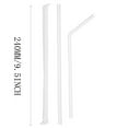 thumbnail image 4 of White Plastic Flexible Drinking Straws | Individually Wrapped | 100 Pack | Disposable | 8.26 Inch Length | Soft Bendable Elbow | Kitchen, Dining, Parties, Home, Office, Restaurant Use | Clean, 4 of 7