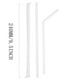 thumbnail image 4 of Pajitas flexibles de plástico blanco | Pajita desechable envuelta individualmente | Codo suave y flexible | 8,26 pulgadas x 0,23 pulgadas | Paquete a granel de 100 | Uso de cocina, comedor, hogar, 4 of 7