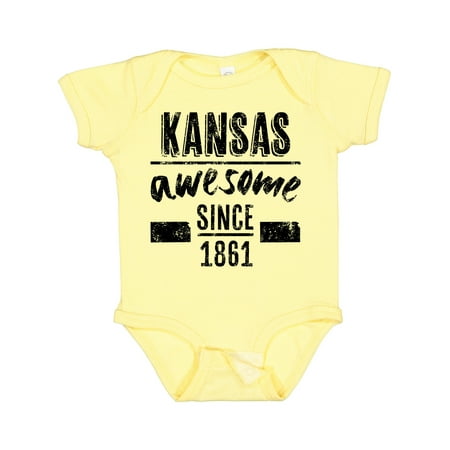 

Inktastic Kansas Awesome Since 1861 Gift Baby Boy or Baby Girl Bodysuit