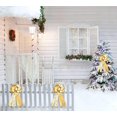 thumbnail image 6 of Large Christmas Bow for Wreath, Champagne Velvet Bows for Front Door Wall Fence Decor, Gilt Edged Christmas Wreath Bow Tree Topper Bow for Winter Christmas Party Decoration Supplies, 6 of 14