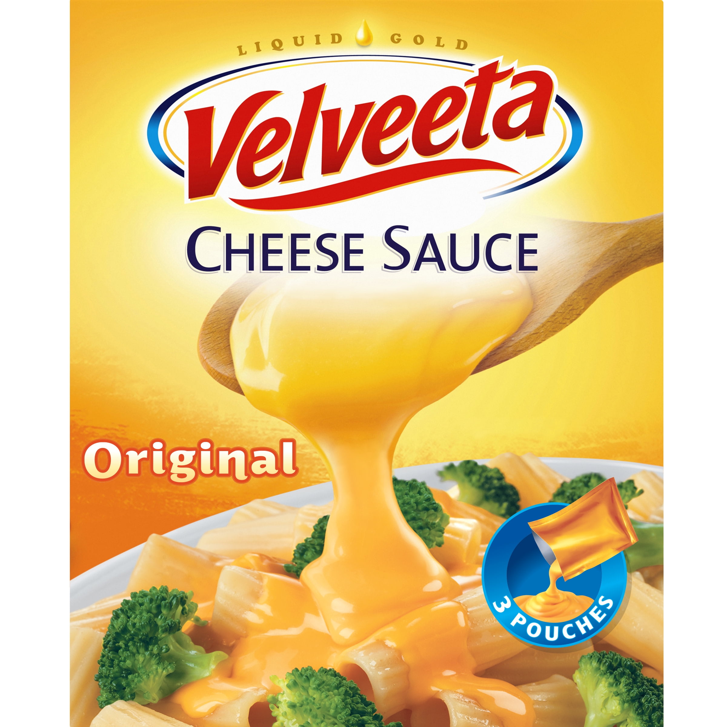 Velveeta Original Cheese Sauce Pouches, 3 ct Box, 4 oz Packets