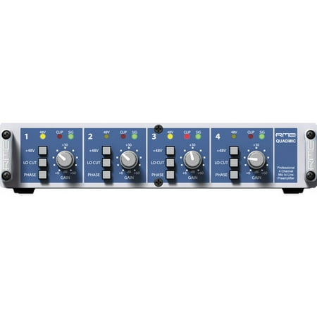 Pro Channel Tube Mic Preamp - RME QuadMic II 4-Channel Microphone Preamp