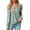 Green, variant on EDFBUYKRS Womens Fall Long Sleeve Tunic Tops Notch V Neck Shirt Casual Pleated Basic Pullover S