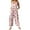 Pink, variant on Women's Valentine's Day Overalls Cute Heart Print Sleeveless Straight Leg Jumpsuits Baggy Trendy Fashion Valentine Rompers with Pockets