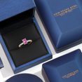 thumbnail image 5 of Gem Stone King 14K Two Tone Gold Pink Moissanite and Lab Grown Diamond Engagement Ring for Women | 1.72 Cttw | Octagon 7X5MM | Gemstone Birthstone | Size 6, 5 of 6
