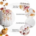 thumbnail image 5 of Autumn Watercolor Flower Orange Leaves Shower Curtain for Bathroom, Fallen Leaves Waterproof Shower Curtains Washable Quick Dry with Hooks Bathtub Curtains 72x72 IN, 5 of 6