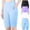 Deep Lavender+black+pale Blue+bleached White, variant on BIG ELEPHANT 4-Pack Girls' Bike Shorts with Pockets High Waisted Athletic Compression Workout Shorts for Yoga Dance Running Soccer, Sizes S-XXL