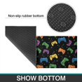 thumbnail image 5 of Game Controller Black Pattern Anti Fatigue Kitchen Rugs Set Of 2, Non Slip Washable Decorative Floor Mats for Kitchen Sink Laundry, 17"x30" and 17"x47", 5 of 5