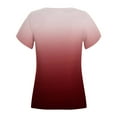 thumbnail image 5 of Women Short Sleeve Thin section Fashion Leisure Printed Christmas gift Durable Trendy Lining Loose Fitting Short Sleeve Wine Sexy Lining Size XL, 5 of 5