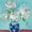 Unframed, variant on Art.com Vase of Peonies Aqua Art Print by Kellie Day, 16" x 16"