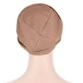 thumbnail image 5 of Helii Women Solid Color Pleated Turban Baseball Cap Casual Muslim Wrap Hat, 5 of 5