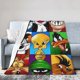 thumbnail image 1 of Mantas de felpa de Looney Tunes para viajes, dormitorio, sala de estar, sofá, oficina, 1 of 8