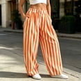 thumbnail image 4 of Cfrylhy Womens Striped Jeans Wide Leg Baggy Denim Pants Trendy Casual Trousers with Pockets, 4 of 7