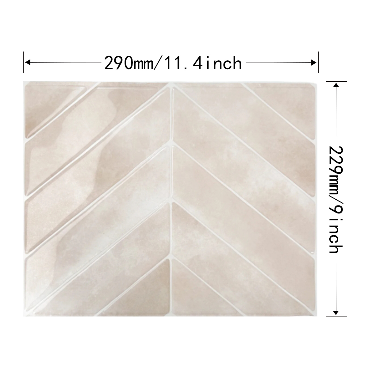 Peel and Stick Backsplash - 20 Sheets of 11.4" x 9" - 3D Adhesive Peel and Stick Tile Backsplash for Kitchen, Bathroom, Wall Tile
