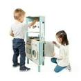 thumbnail image 3 of Janod - Trio Wooden Kitchen - Compact 3-Sided Kitchen - Pretend Play Kitchen & Tea Set Toy - Retro Style - 5 Metal Utensils Included - Water-Based Paints - 3 Years +, 3 of 8