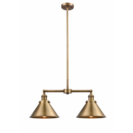 Innovations 209-BB-M10-BB-LED Briarcliff 2 Light Chandelier part of the Franklin Restoration Collection, Brushed Brass
